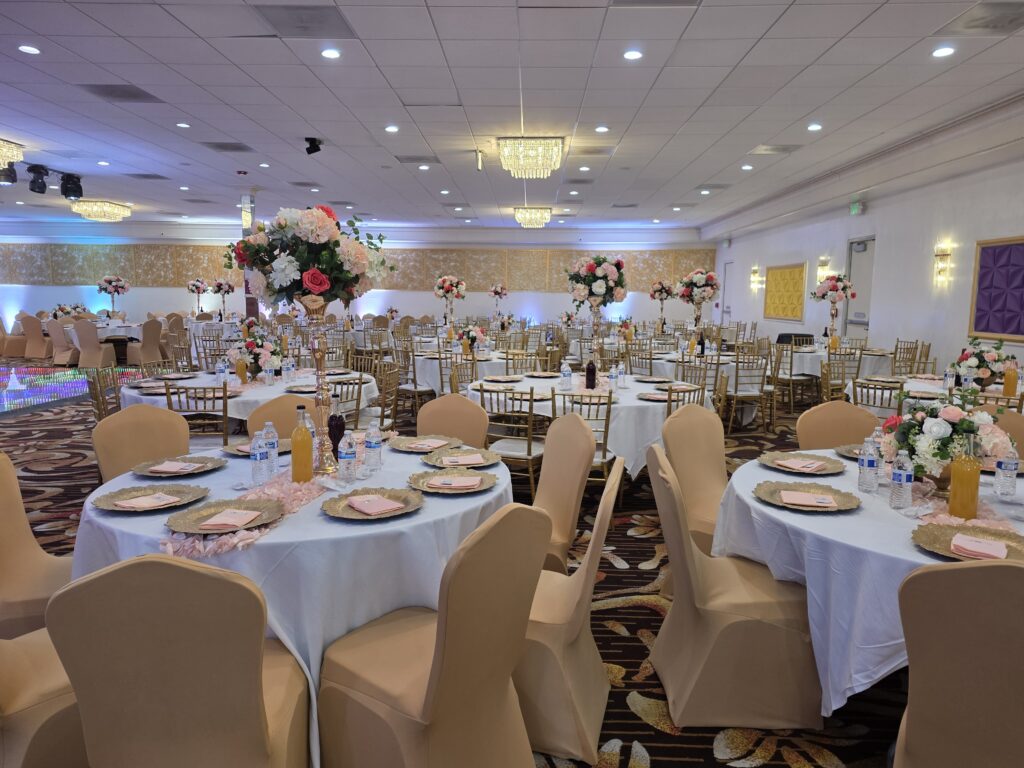Grand White Gold Wedding  Reception Sitting Area Decor